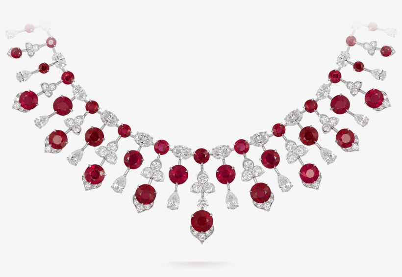 Ruby Necklace 1003101 Close Up, transparent png