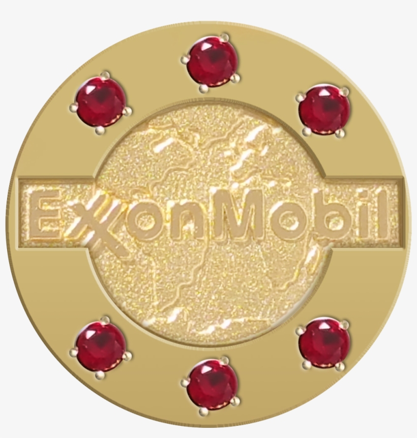 10 Year 10k Gold Emblem With Six Synthetic Rubies, transparent png