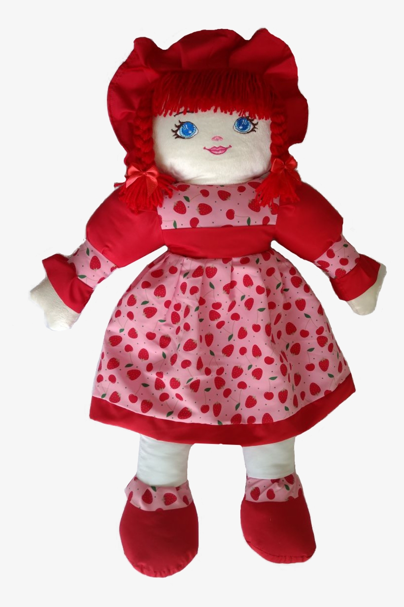 Boneca De Pano Lolita Com Tranças E Vestido Vermelha, transparent png