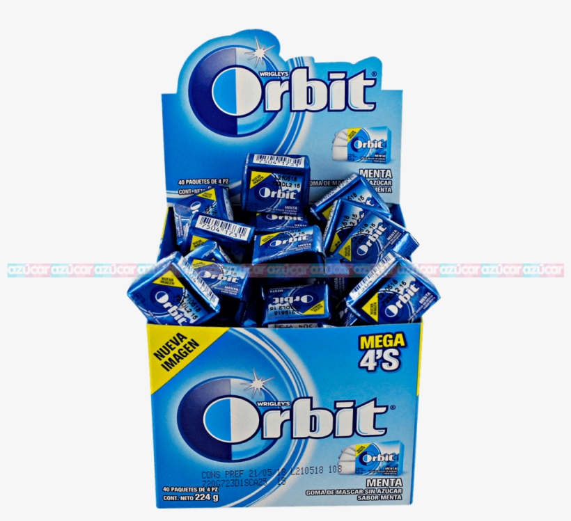 Wrigley Orbit 4s Mega Menta 24/40 Wrigley, transparent png