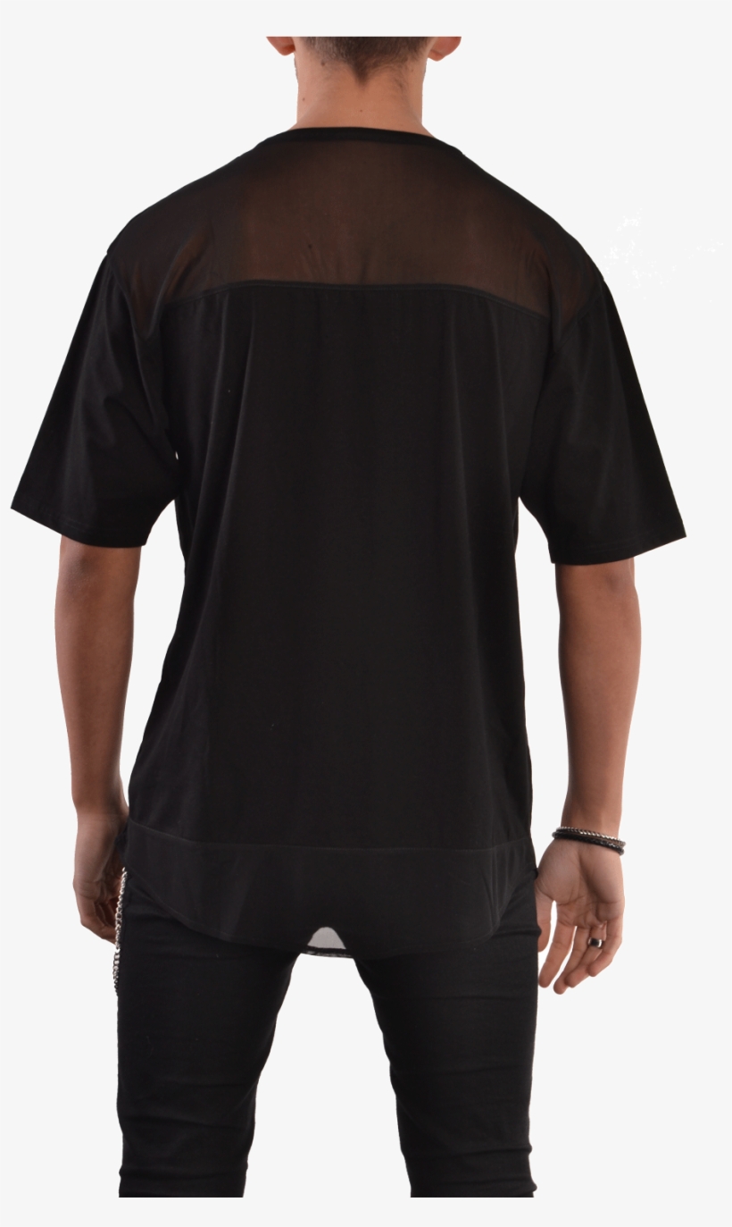 Black Mesh T-shirt, transparent png