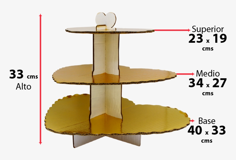 Base De Cartón Dorada En Forma De Corazón 1pza, transparent png