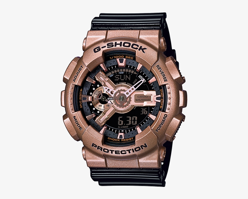 Reloj Casio G-shock Ga110 Bronce Con Negro Resistencia, transparent png