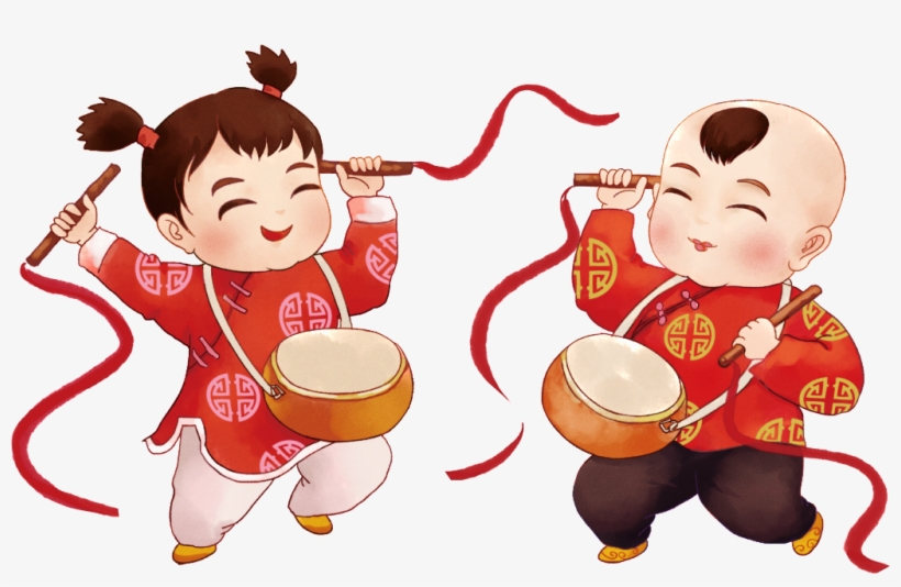 Pintado A Mano De Dibujos Animados De Fuwa Tambor Png, transparent png