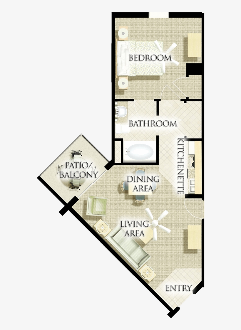 One-bedroom Corner Villa, transparent png