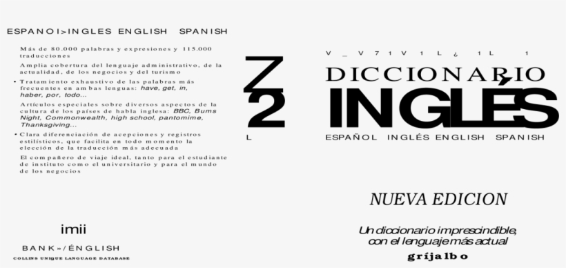 Diccionario Collins Compact Espaol Ingles English Spanish, transparent png