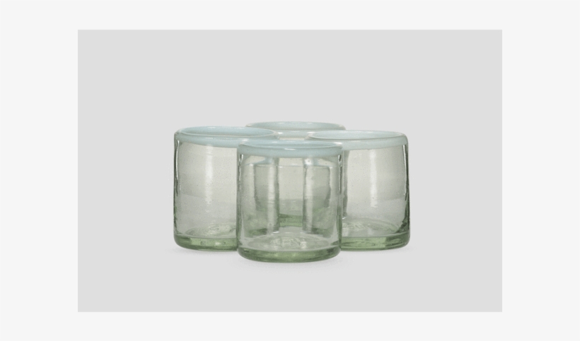Cdmx Lagos Del Mundo Set Of 4, Glass Tumblers In White, transparent png