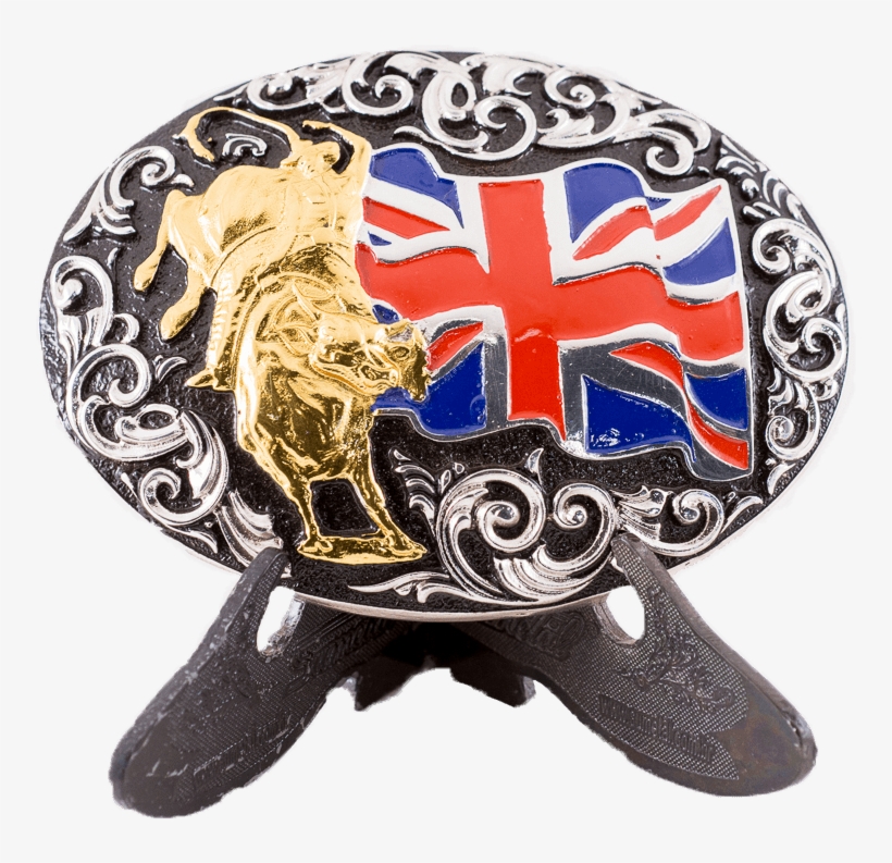 Fivela Sumetal Modelo Rodeio Bandeira Inglaterra, transparent png