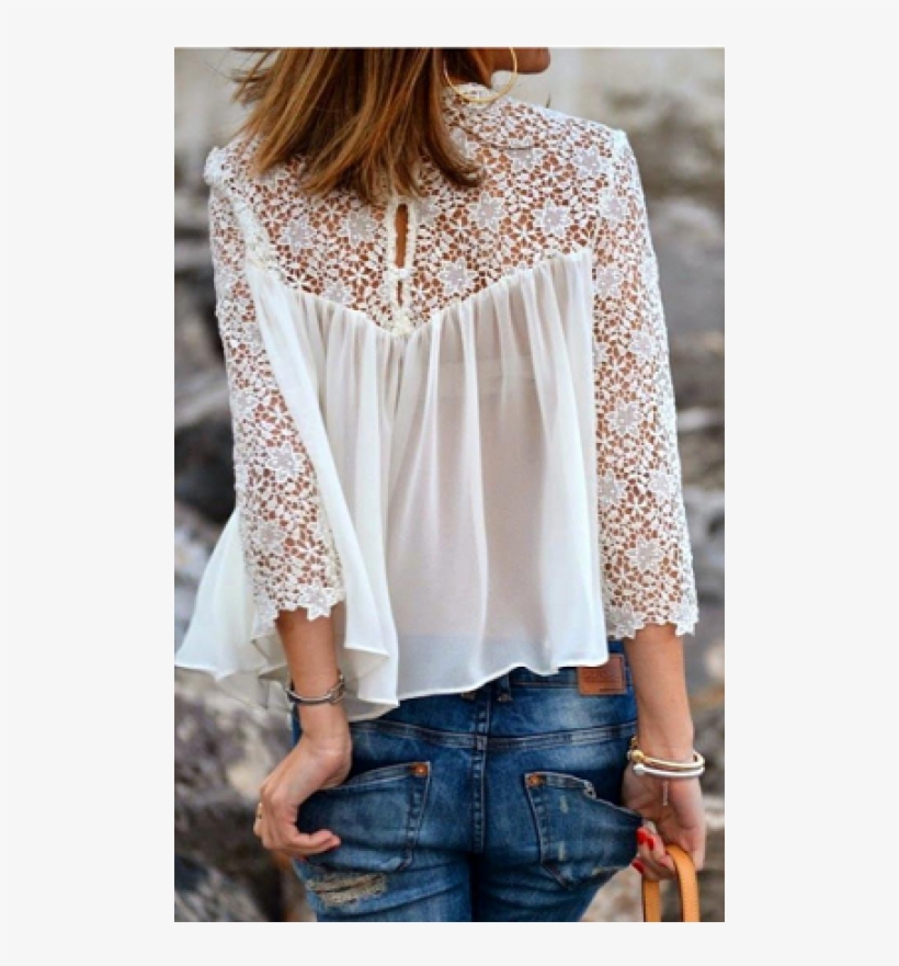 Blusa De Renda Blusas M10810, transparent png