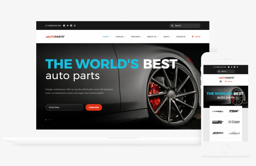 Car Parts Store & Auto Services Wordpress Theme, transparent png