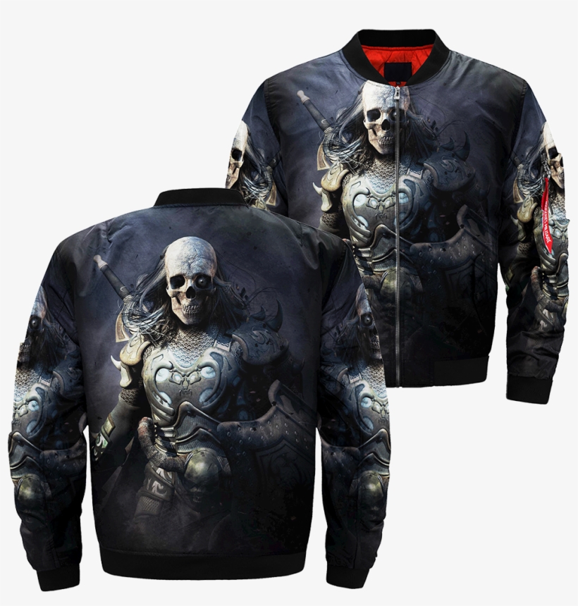 Skeleton Warrior Over Print Jacket, transparent png