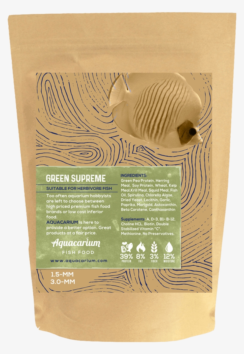 Aquacarium Green Supreme Veggie Pellets, transparent png