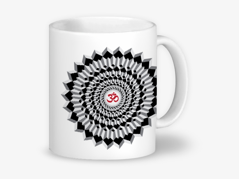 Caneca Mandala Geométrica Ohm, transparent png