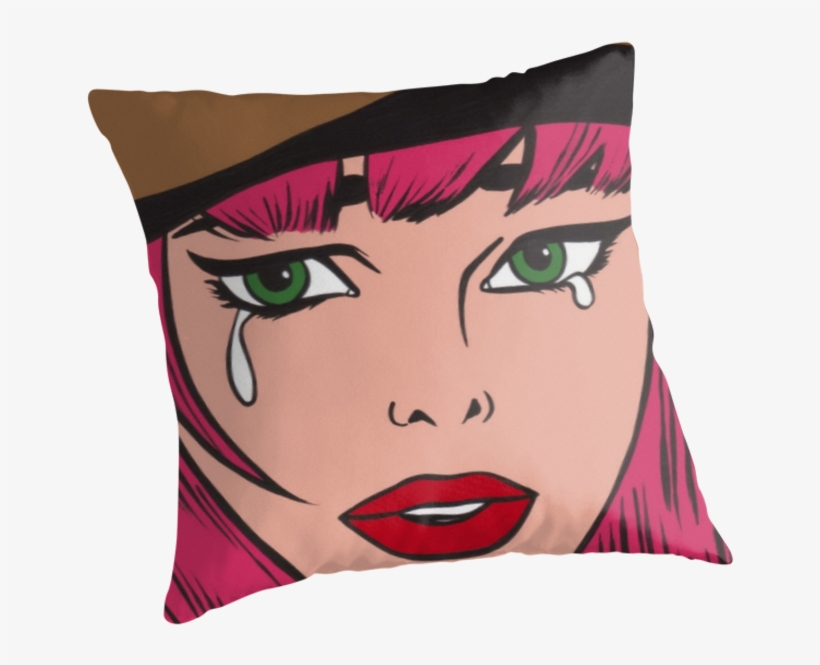 Pink Hair Crying Comic Hipster Girl By Turddemon, transparent png