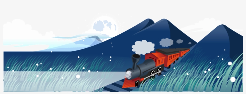 Pintado A Mano De Dibujos Animados De Tren Png De Decoracion, transparent png