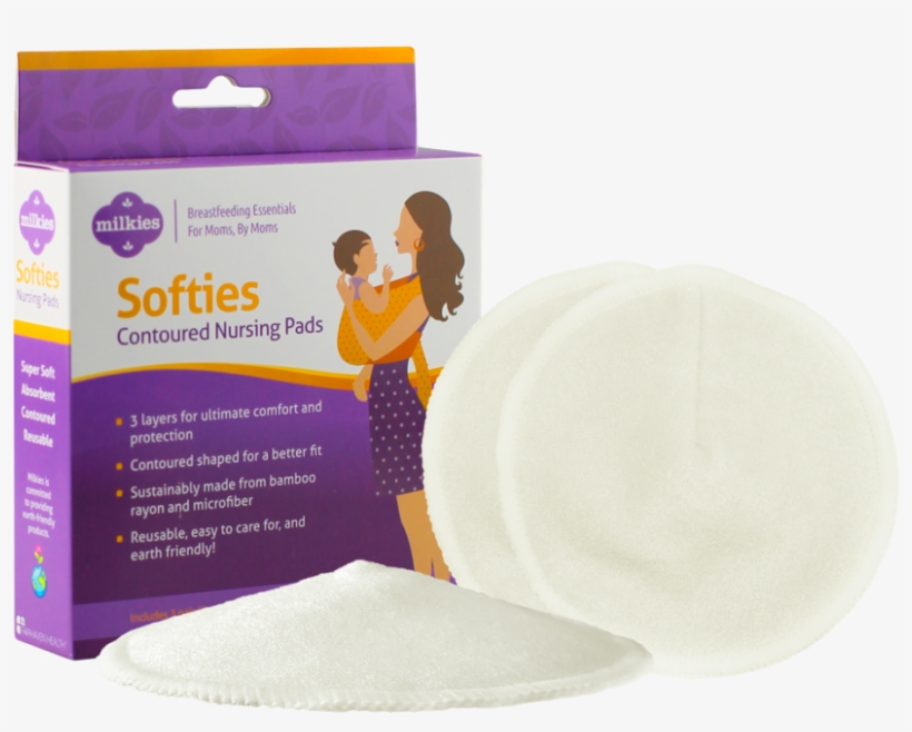 Softies Contoured Nursing Pads, transparent png