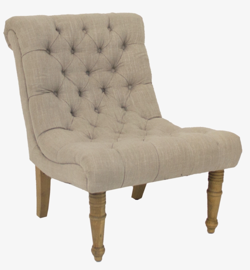 Colette Sand Linen Chair, transparent png