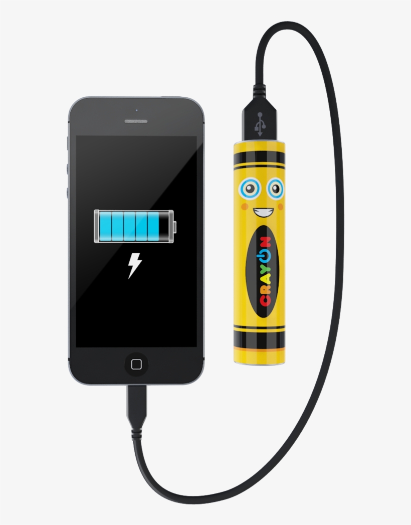 Crayon Yellow Mimopowertube 2600mah, transparent png