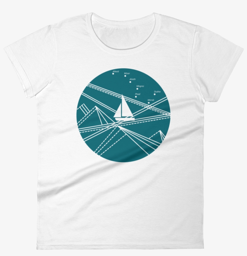 Blue Stormy Big Dipper Women's Round Neck T-shirt,, transparent png