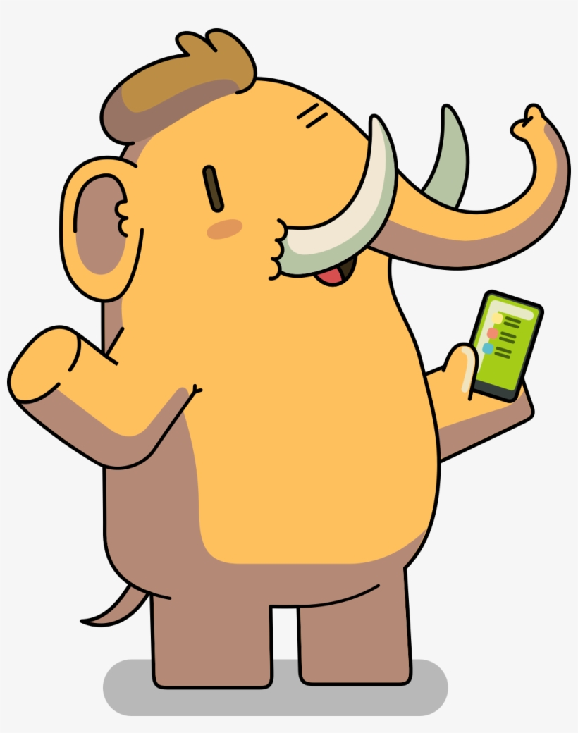 Mastodon Mascot, transparent png