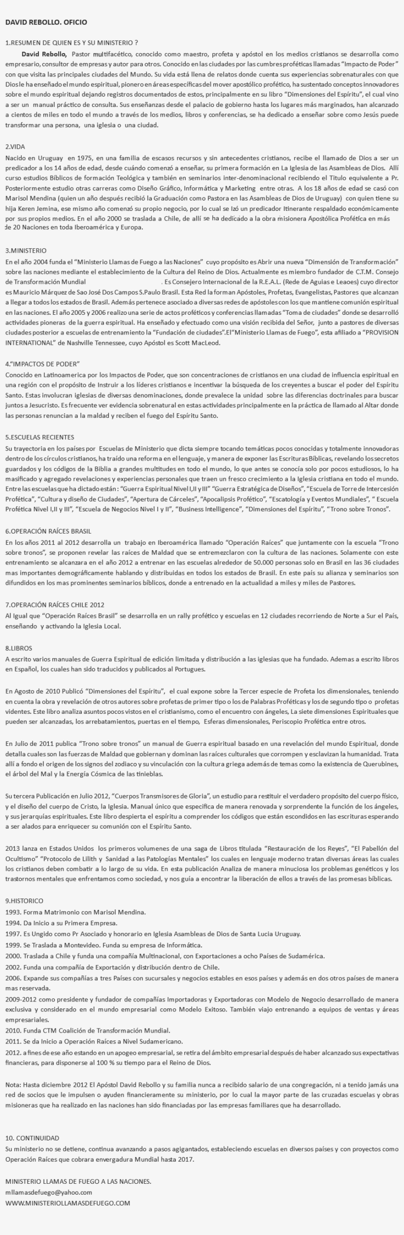 Resumen De Quien Es Y Su Ministerio David Rebollo, transparent png