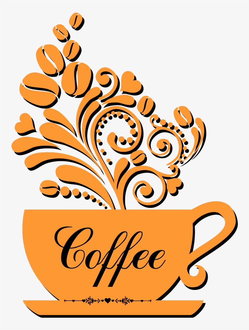 Vector Royalty Free Library Coffee Cup Cafe Logo Pattern, transparent png