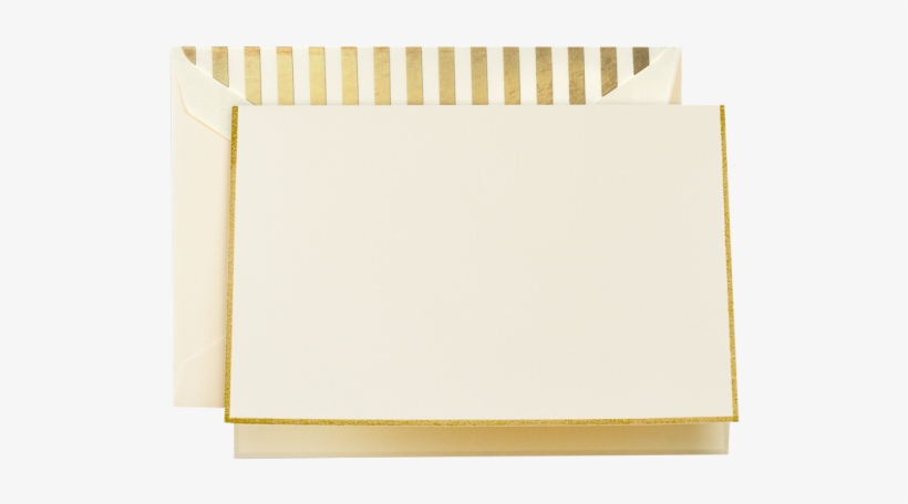 Gold Bordered Ecru Note With Gold Stripe Lining, transparent png