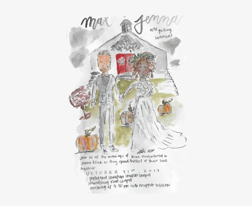 Watercolor Wedding Invitations - Pattern, transparent png