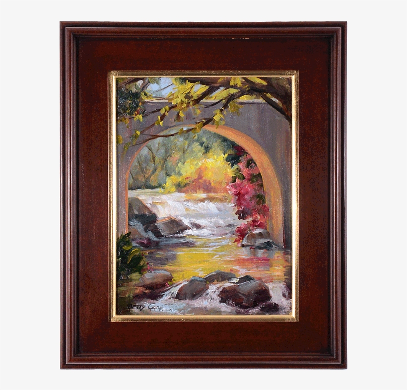 Oil On Linen Upstream Glow By Betty Carr - Picture Frame, transparent png