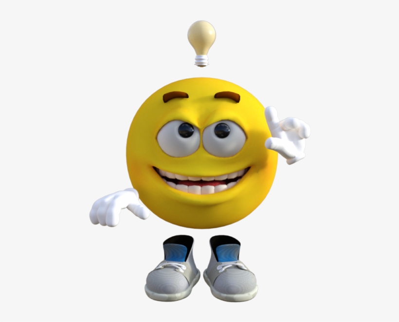 Emoticon Guy Idea, Emoticon, Guy, Idea Png And Psd - Herr Brainy Das Dieses Emoji Lieben Zu Denken Runde, transparent png
