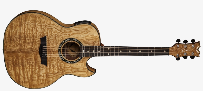 Acoustic Guitar Png Pic - Dean Exhibition Quilt Ash Acoustic-electric Guitar, transparent png