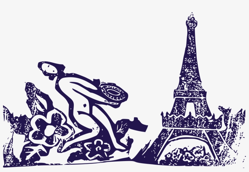 This Free Icons Png Design Of Lady And Eiffel Tower, transparent png