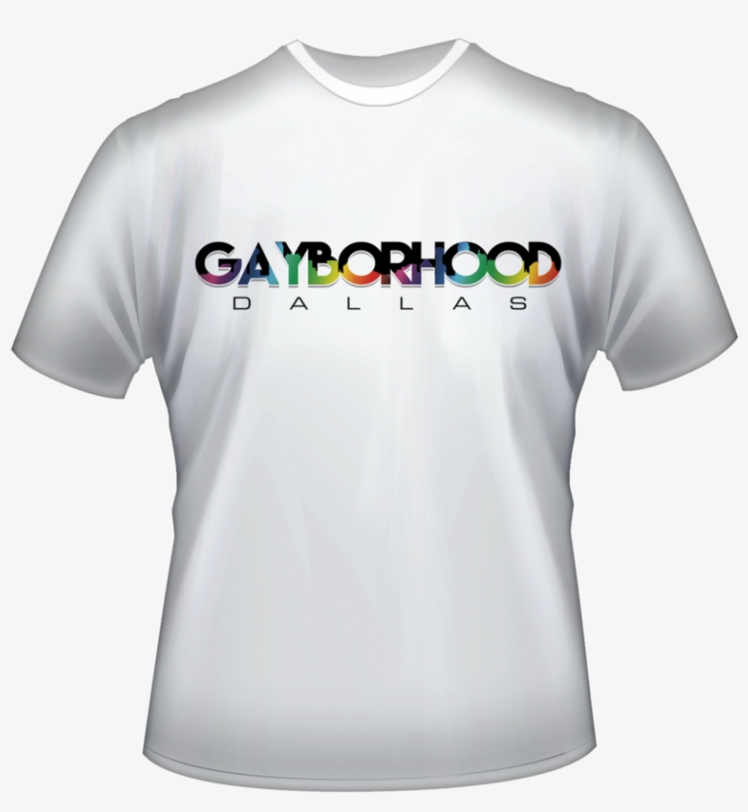Gayborhood Dallas White T Shirt, transparent png