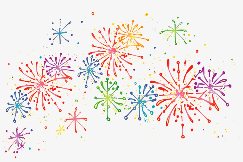 Cartoon Fireworks - Fireworks Clipart, transparent png