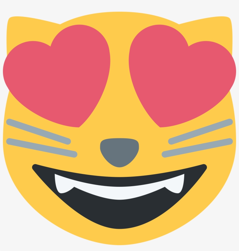 Cat Emoji Heart Eyes, transparent png