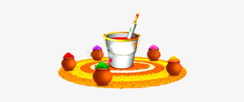 Holi Png Wirh Holi Bucket - Holi Transparent Happy Holi Png, transparent png
