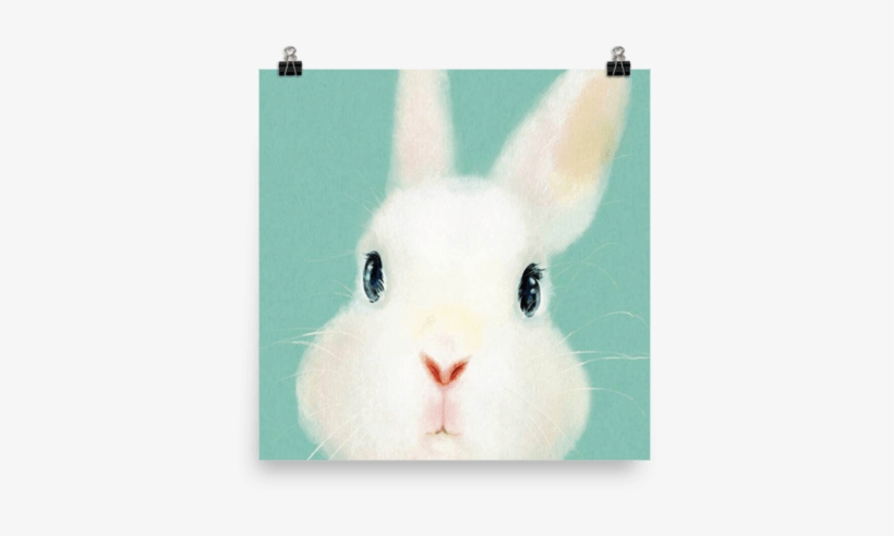 Watercolor Bunny - 16×16in×4 Panels Pegs Painting Hanging Canvas Waterproof, transparent png