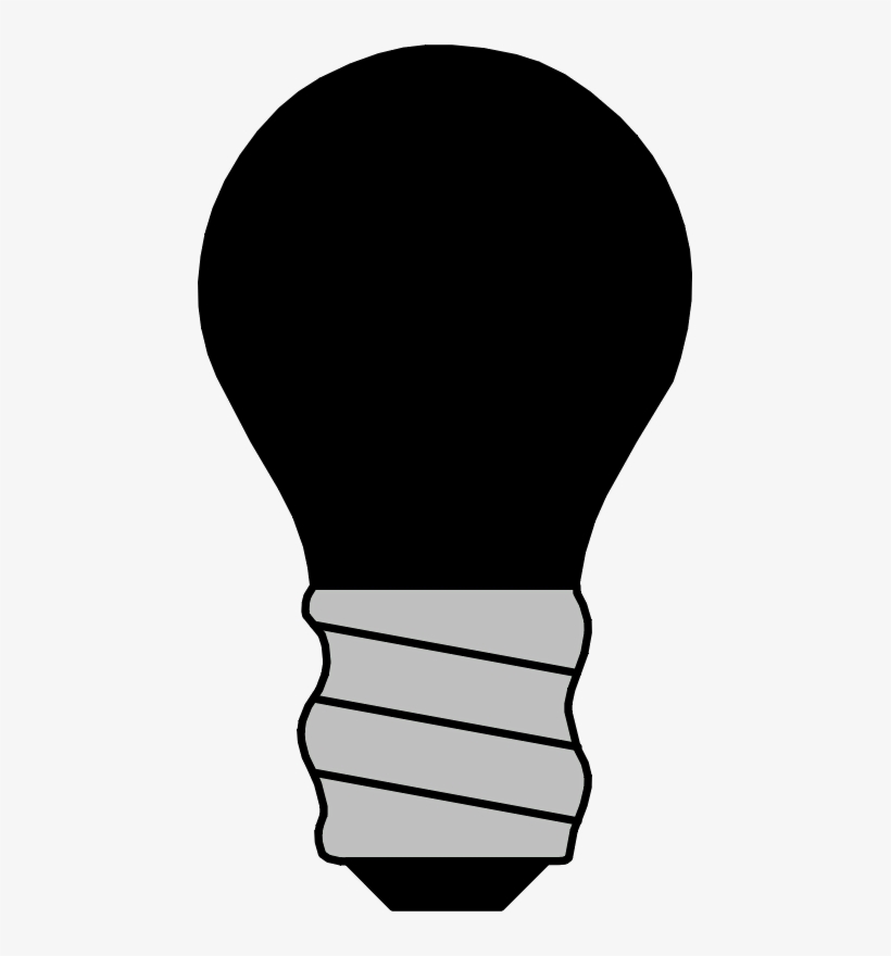 Light Bulb Black - Lightbulb Clipart, transparent png