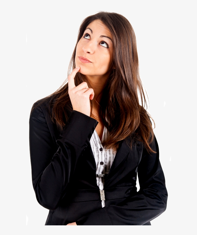 Thinking Woman Png, transparent png