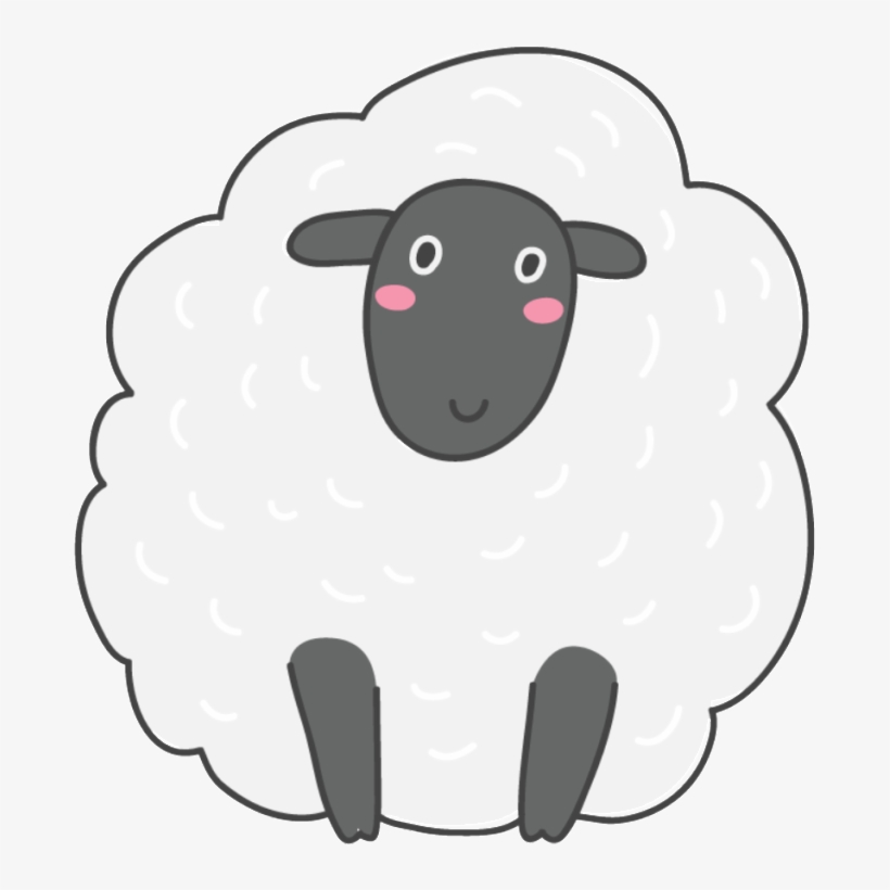 Hand Painted Cute Cute Little Sheep Vector - Vector Graphics, transparent png