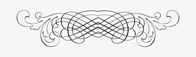 Decorative, Ornamental, Divider, Border - Design Png Black And White, transparent png