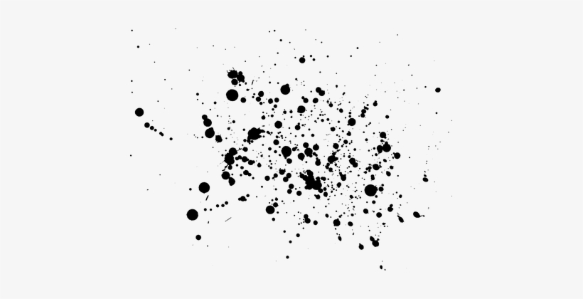 Paint Splatter Splash Ink Drop Splattered - Black Paint Splatter Png, transparent png