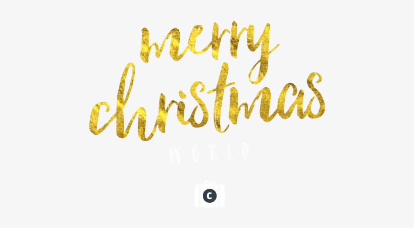 Gold Foil Merry Christmas, transparent png
