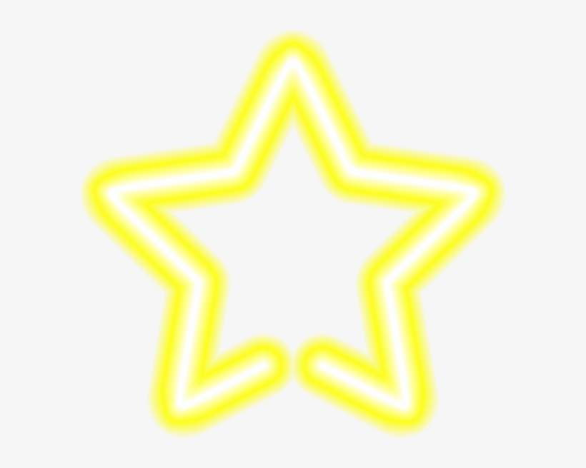 Neon Star Png - Yellow Neon Png, transparent png