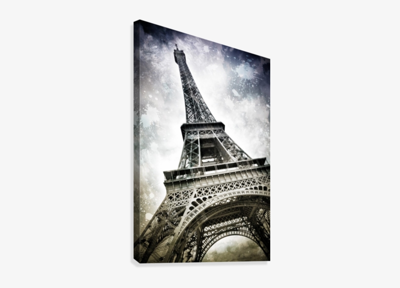 Modern-art Paris Eiffel Tower Splashes Canvas Print - Modern Art, Paris Eiffel Tower Splashes By Melanie, transparent png