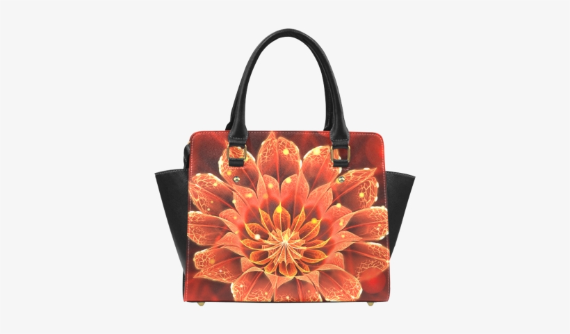 Red Dahlia Fractal Flower With Beautiful Bokeh Classic - Angelinana Doctor Who 1 Custom Handbag Fashion Shoulder, transparent png