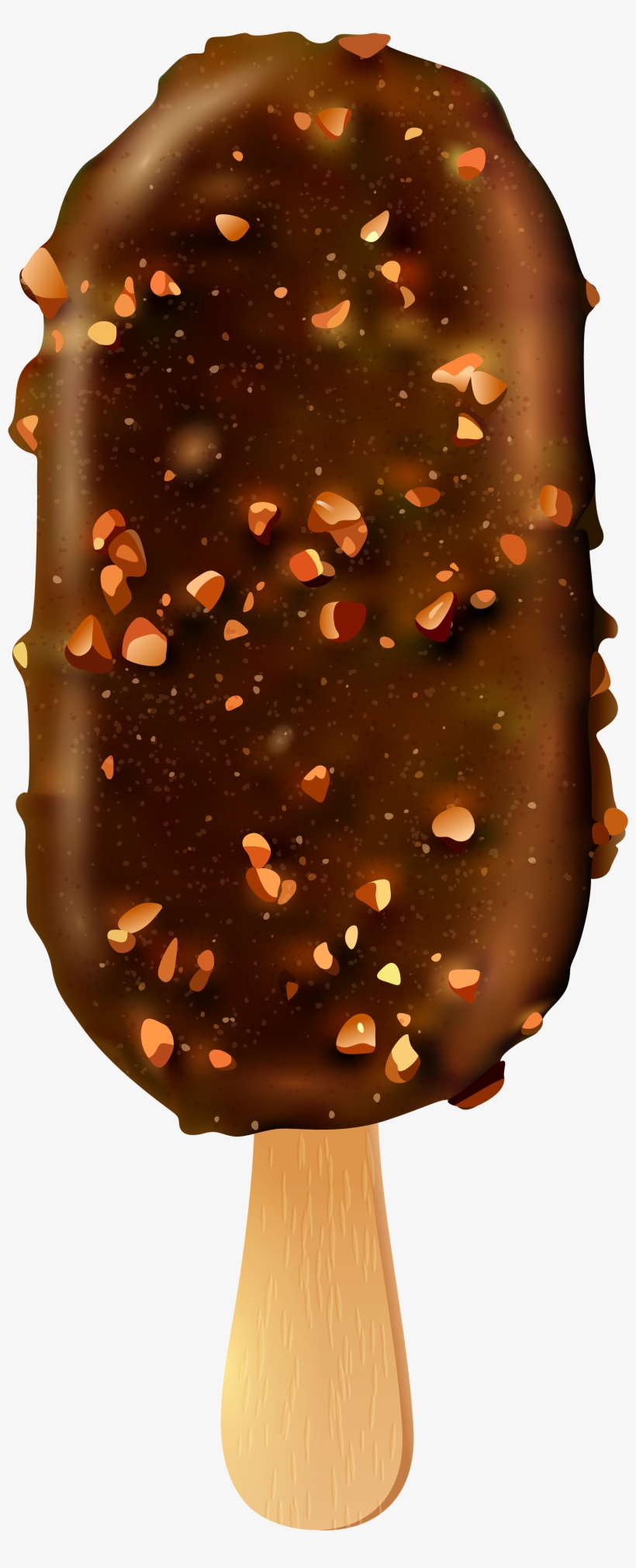 Ice Cream And Nuts Stick Png Clip Art - Personalisierte Eiscreme Auf Einem Stock Rundes Keramik, transparent png