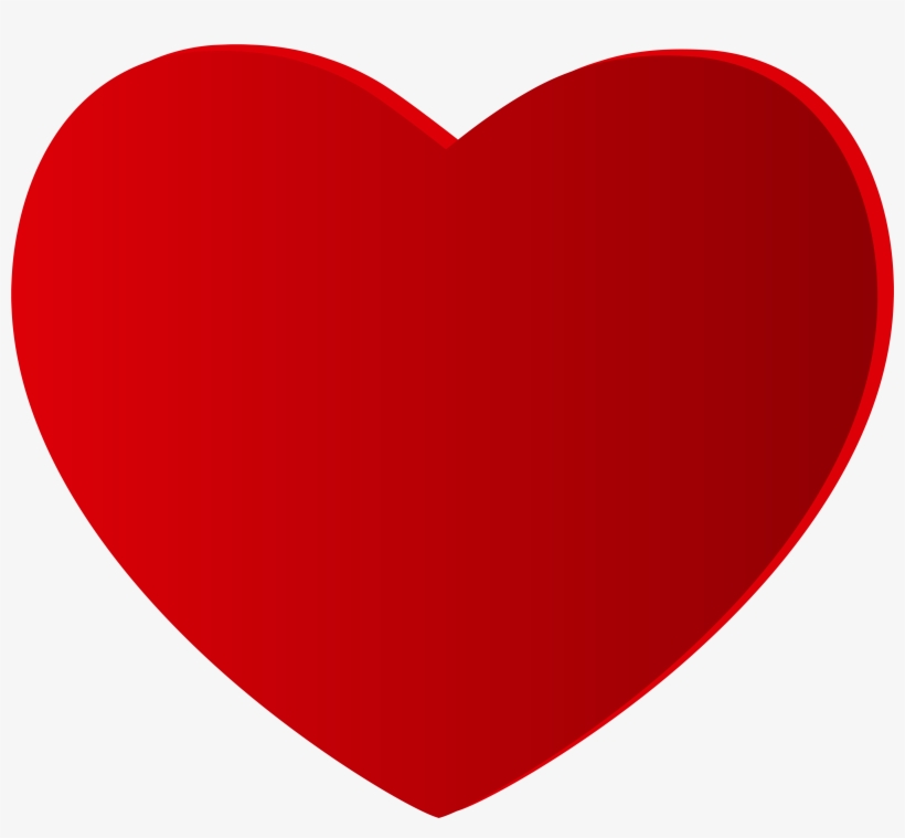 Large Red Heart Png Clipart - Corazon Png, transparent png