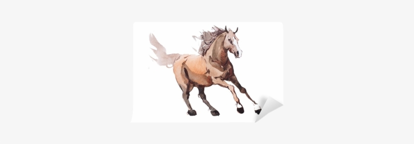 Watercolor Painting Of Galloping Horse, Free Running - Cheval Au Galop Dessin, transparent png