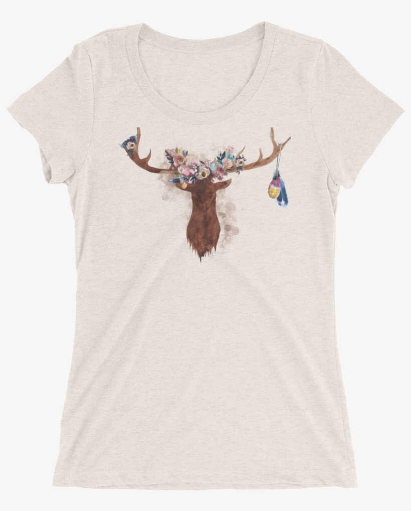 Watercolor Deer Antlers Png - Deer, transparent png